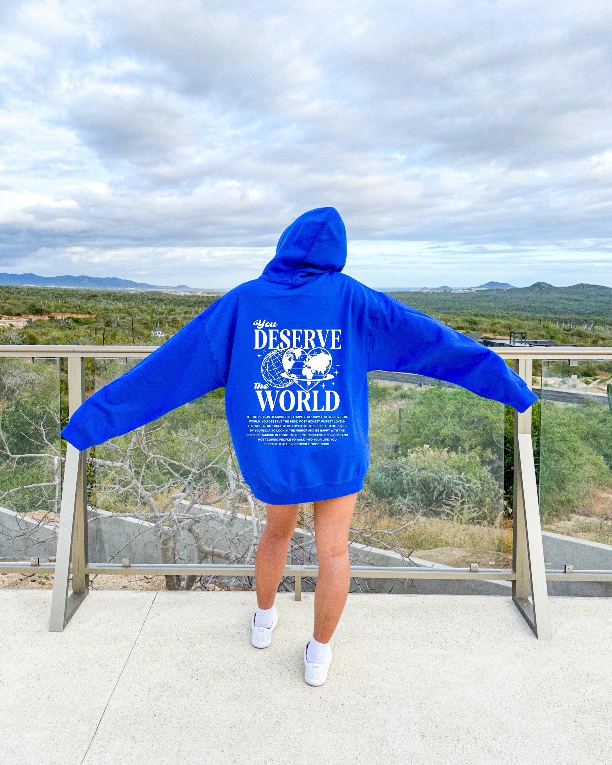 You Deserve The World Hoodie - White - Blank Canvas Fashion