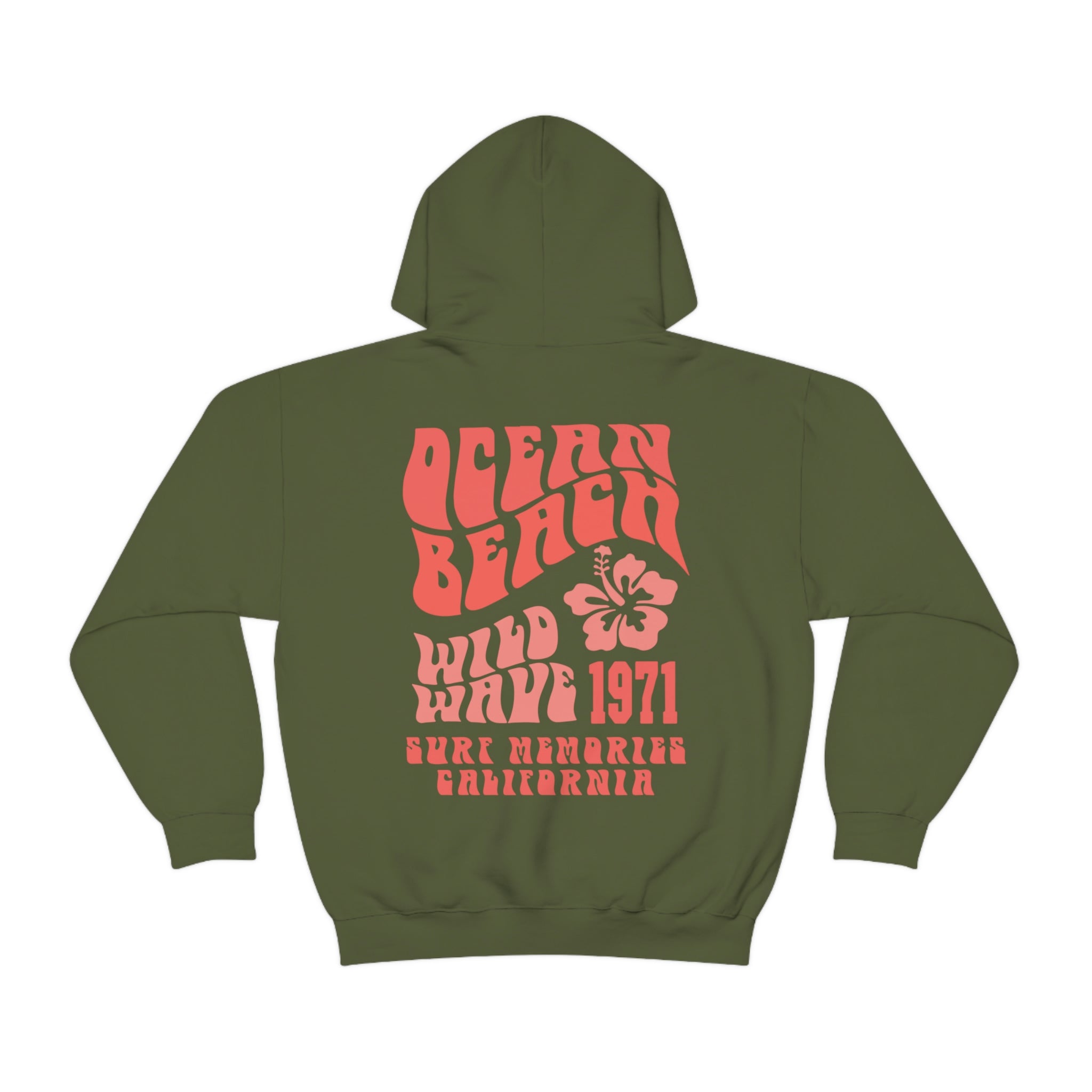 Ocean Beach Wild Waves 1971 Surf Memories California Hoodie